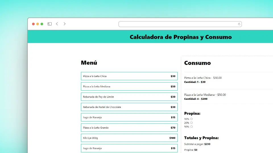 Generador de Propinas